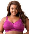 Elila Embroidered Lace Non-Underwired Bra - Fuchsia Bras