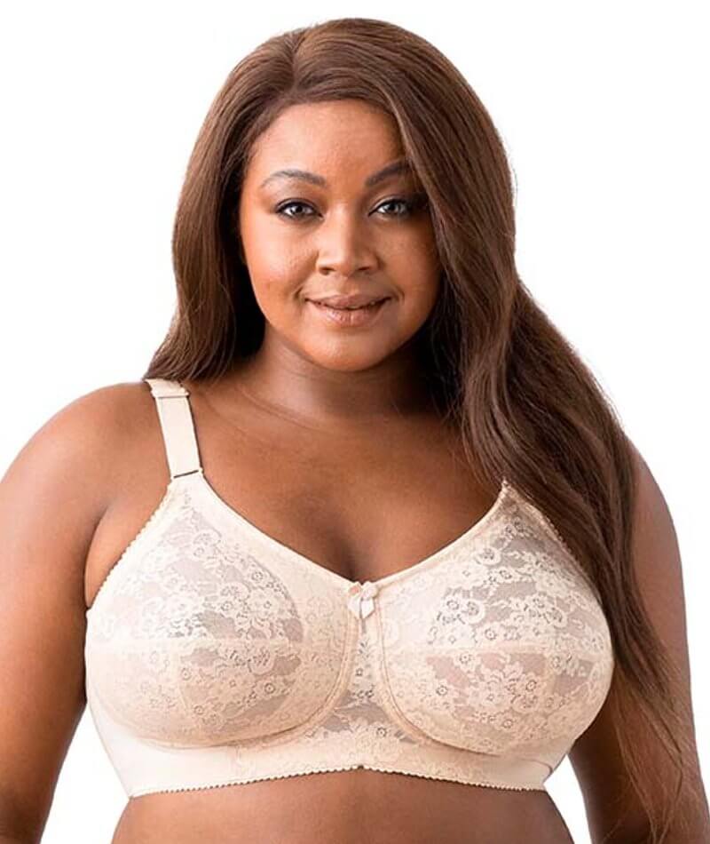 Elila Embroidered Lace Wire-free Bra - Nude - Curvy Bras