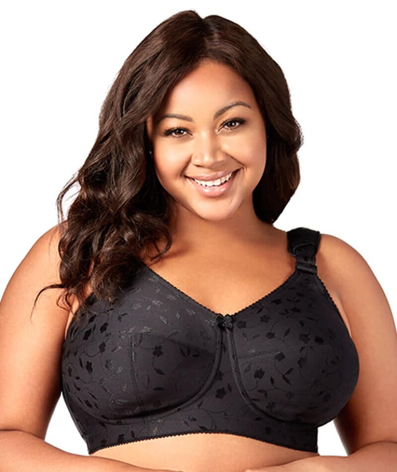 BRA PLUS SIZE GERMANY SOLID CUP UNDERWIRE SIDE WIRE BLACK 38,40,42