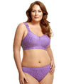 Elila Jacquard Non-Underwired Bra - Lilac Bras