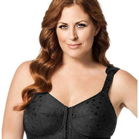 Elila Front Opening Wire-free Posture Bra - Mocha - Curvy Bras