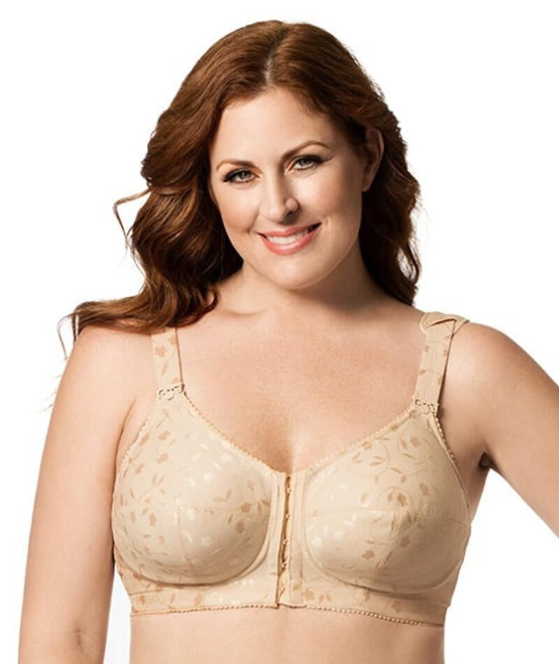 Elila Front Opening Non-Underwired Posture Bra - Nude Bras 36H Nude 