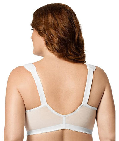 Elila Front Opening Non-Underwired Posture Bra - White Bras