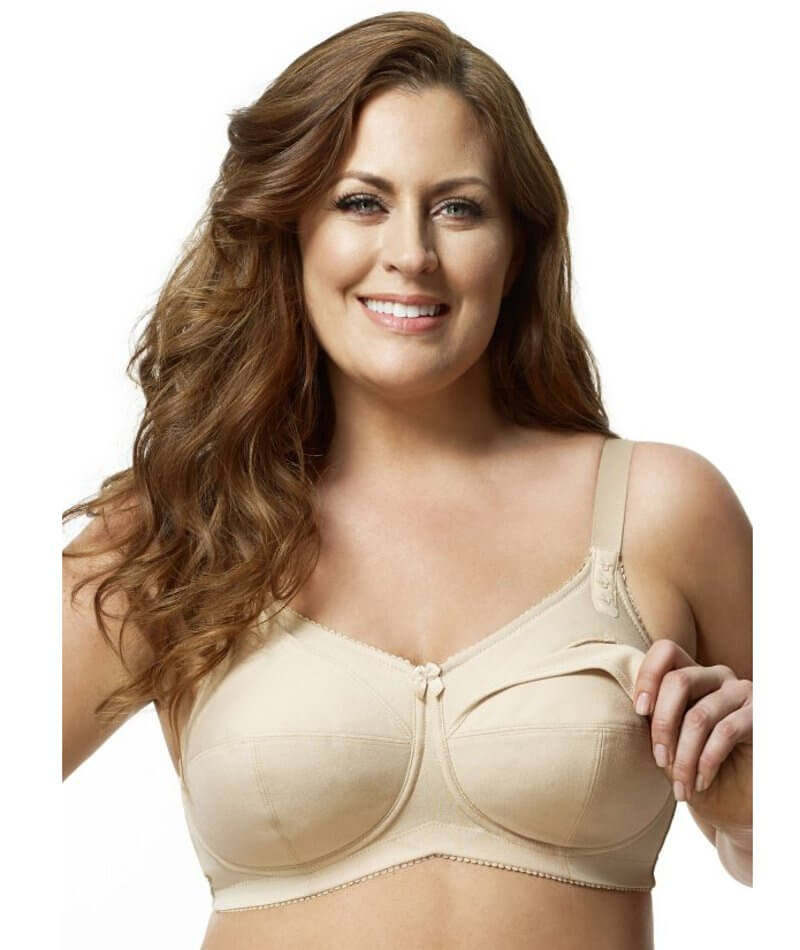 Elila Cotton Cup Wire Free Nursing Bra - Nude Bras 32D Nude 