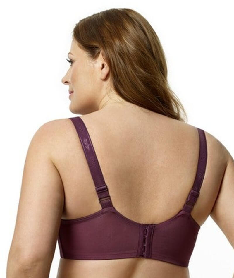 Elila Full Coverage Stretch Lace Underwired Bra - Plum Bras 34E Plum 