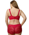 Elila Full Coverage Stretch Lace Underwired Bra - Red Bras