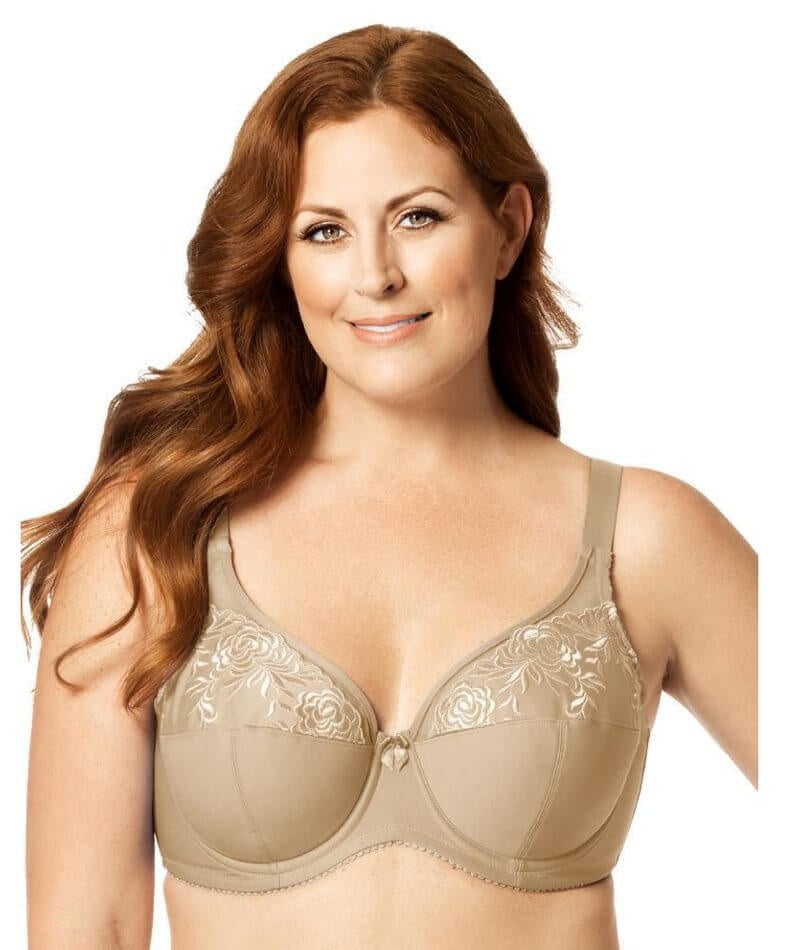 Elila Embroidered Microfiber Underwired Bra - Nude Bras 36D Nude