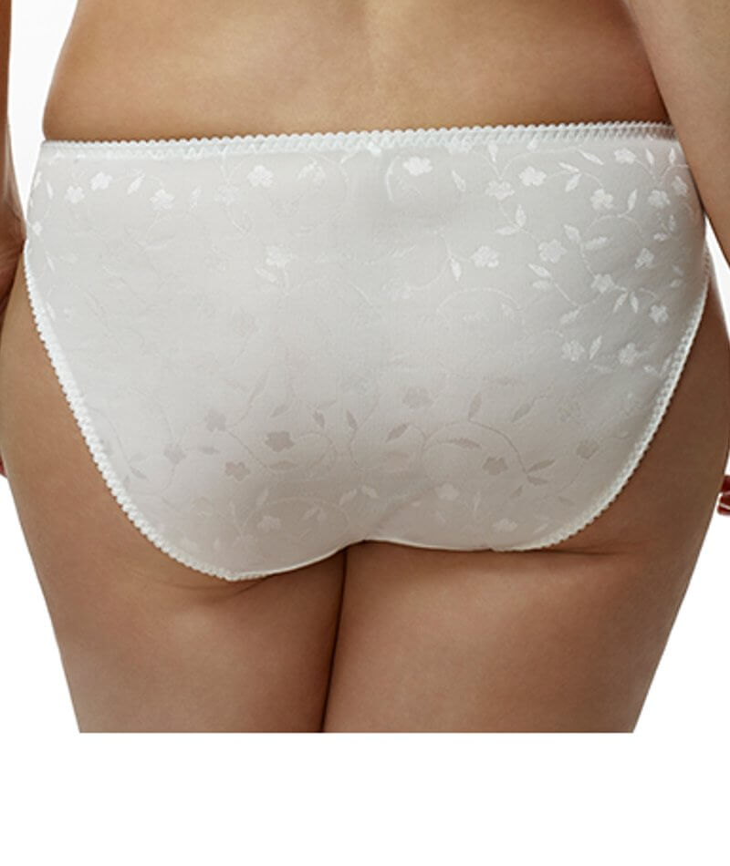 Elila Jacquard Brief - White Knickers 2XL White 