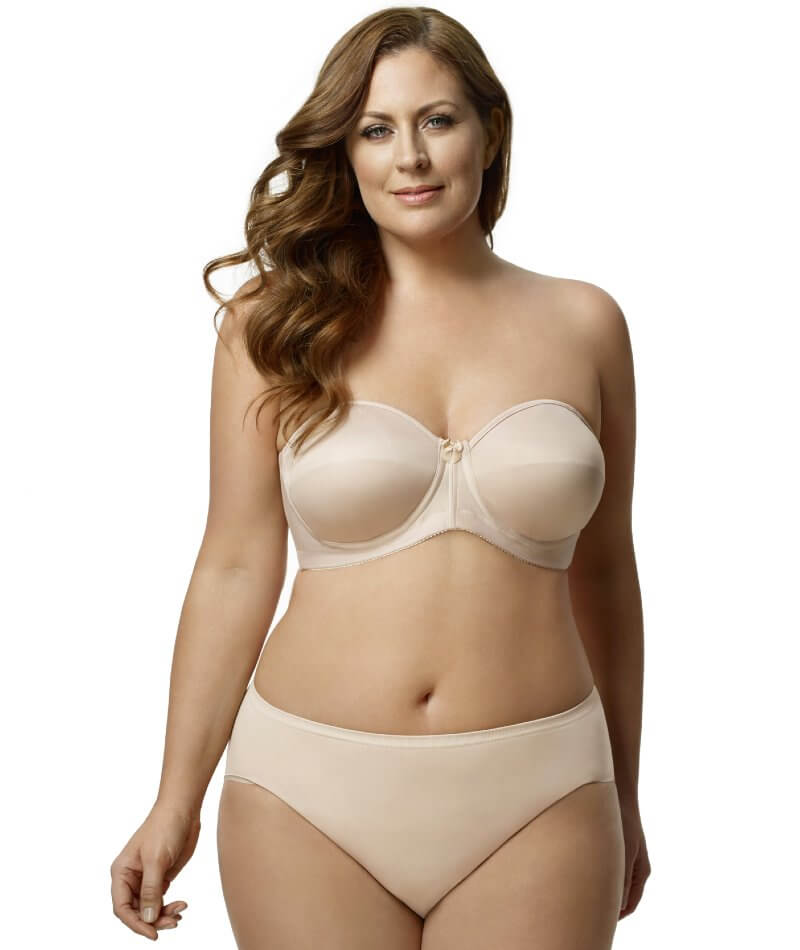 Microfibre strapless bra, Nude