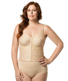 Elila Wire-free Front Opening Longline Bra - Nude Bras