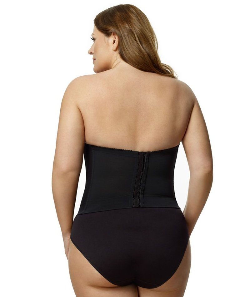 Elila Underwired Lace Strapless Longline Bra - Black Bras 34B Black 