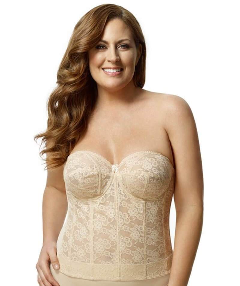 Elila Underwired Lace Strapless Longline Bra - Nude Bras 34B Nude