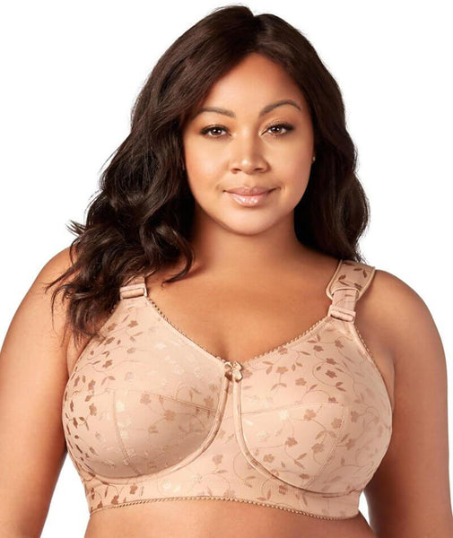 32G Bra Size in E Cup Sizes White Soft Cup by Elila Three Section Cup Plus  Size