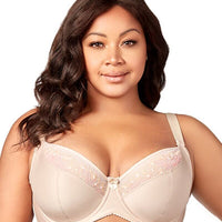 Elila Swiss Embroidered Underwire Balcony Bra - Nude