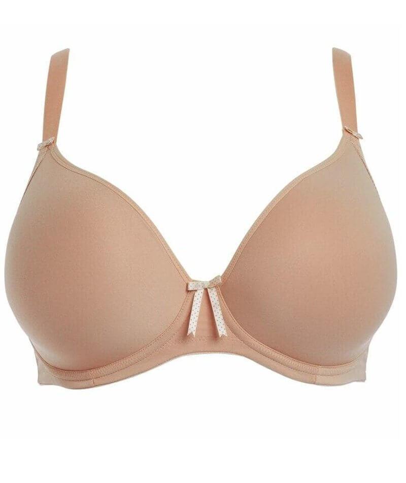 Elomi Bijou Underwire Banded Moulded Bra - Sand - Curvy Bras