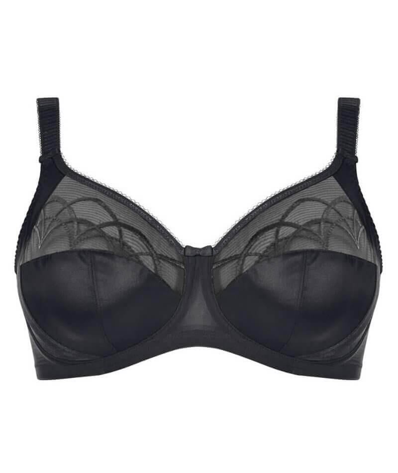 Elomi Cate Underwired Full Cup Banded Bra - Black - Curvy Bras