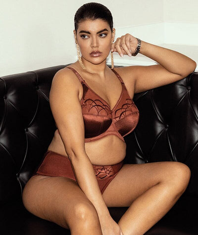 Elomi Cate Underwired Full Cup Banded Bra - Dark Copper Bras