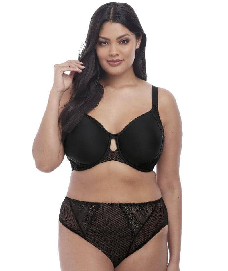 Elomi Charley Underwired Moulded Spacer Bra - Black - Curvy Bras