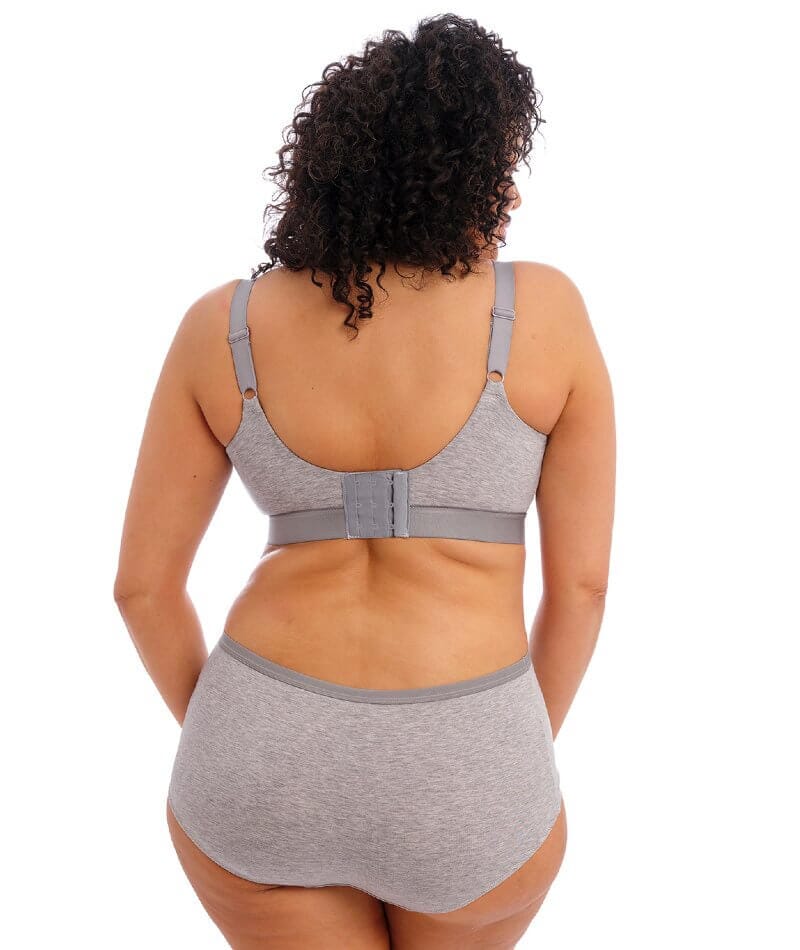 Elomi Downtime Wire-free Bralette - Grey Marl - Curvy Bras