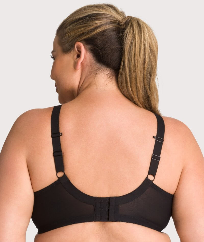 Elomi Energise Underwired Sports Bra - Black - Curvy Bras