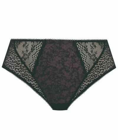 Elomi Lucie High Leg Brief - Black Knickers