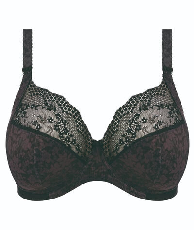 Elomi Lucie Underwire Stretch Plunge Bra - Black Bras