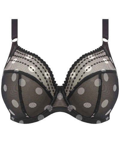 Elomi Matilda Underwired Plunge Bra - Black Dot Bras