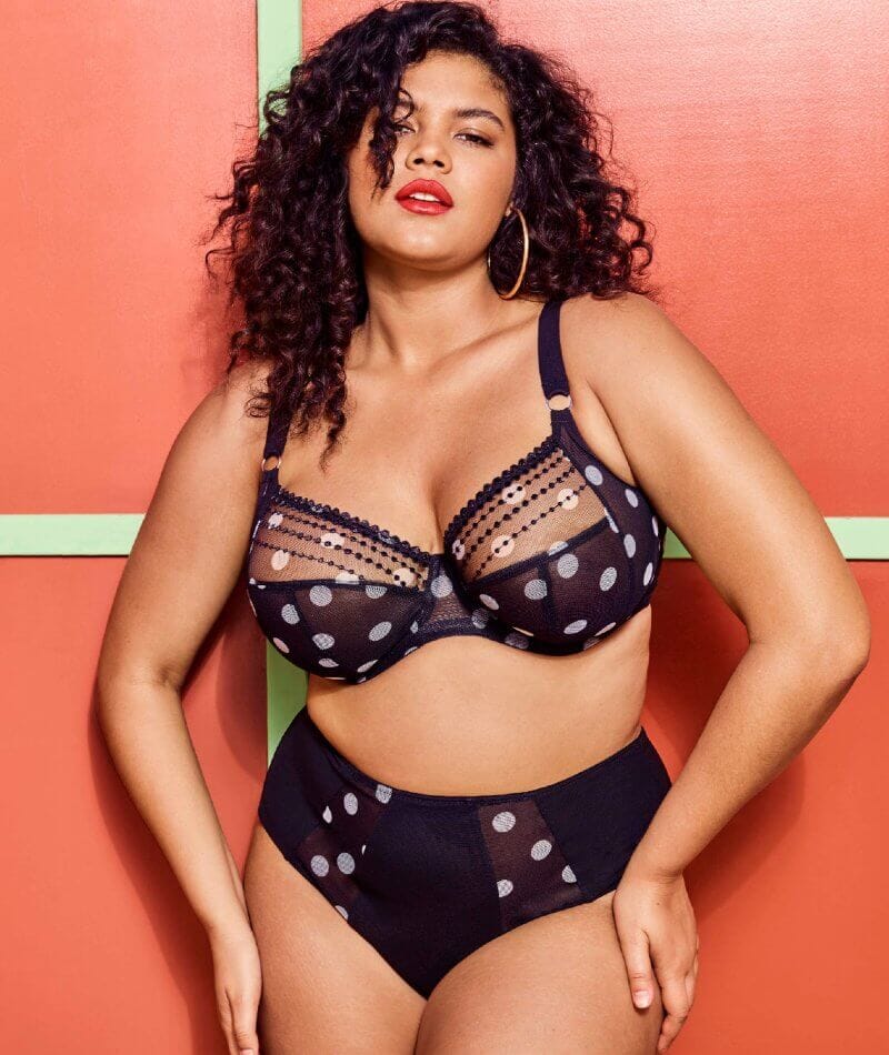 Michelle Black Soft Bra - Polka Dot Bra