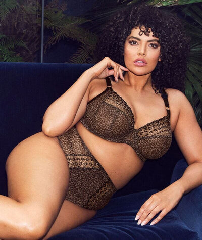 Elomi Matilda Underwired Plunge Bra - Leopard Bras
