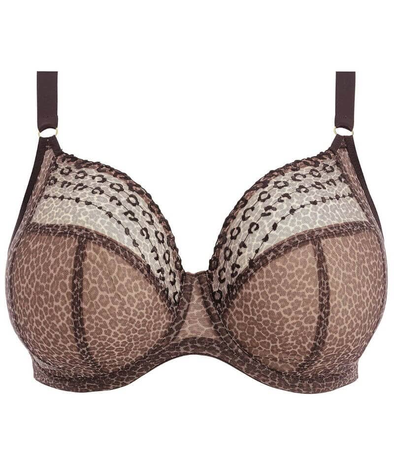 Elomi Matilda Underwire Plunge Bra, Leopard, Leopard Plunge Bra