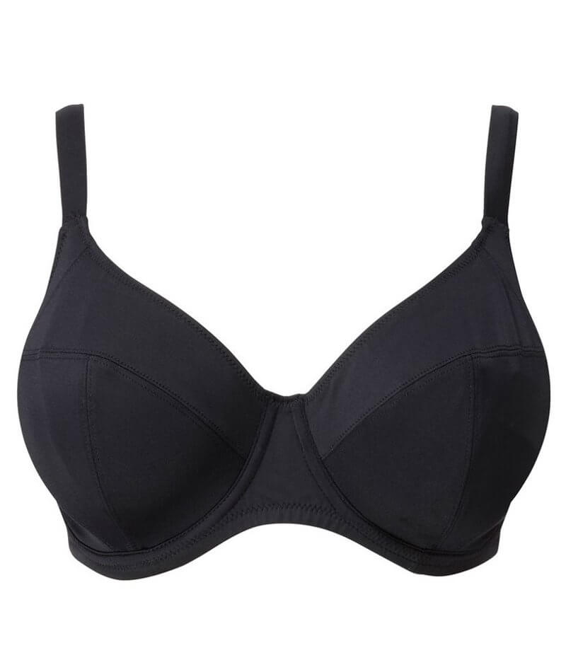 Søgemaskine markedsføring pulver gen Elomi Swim Essentials Underwired Plunge Bikini Top - Black - Curvy Bras