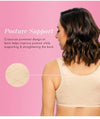 Exquisite Form Fully Front Close Wirefree Cotton Posture Bra With Lace - Nude Bras