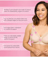 Exquisite Form Fully Front Close Wirefree Cotton Posture Bra With Lace - Nude Bras