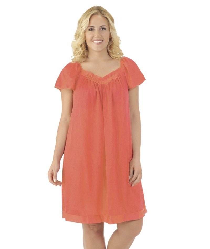 Exquisite Form Flutter Sleeve Gown - Passion Sleep / Lounge M Passion 