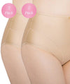 Exquisite Form Control Top Shaping Brief 2 Pack - Nude Shapewear