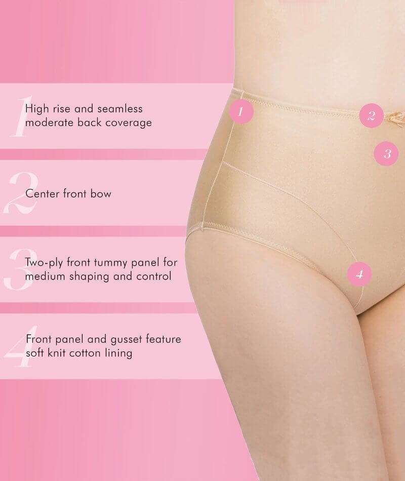 2 Pack Tummy Control Thong Shapewear for Women Seamless Shaping