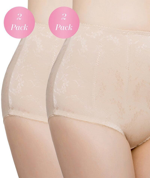 Pretty Comy Women's Briefs Underwear Cotton High Waist Tummy Control Panties  Rose Jacquard Ladies Panty 