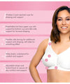 Exquisite Form Fully Side Shaping Bra With Floral - White Bras