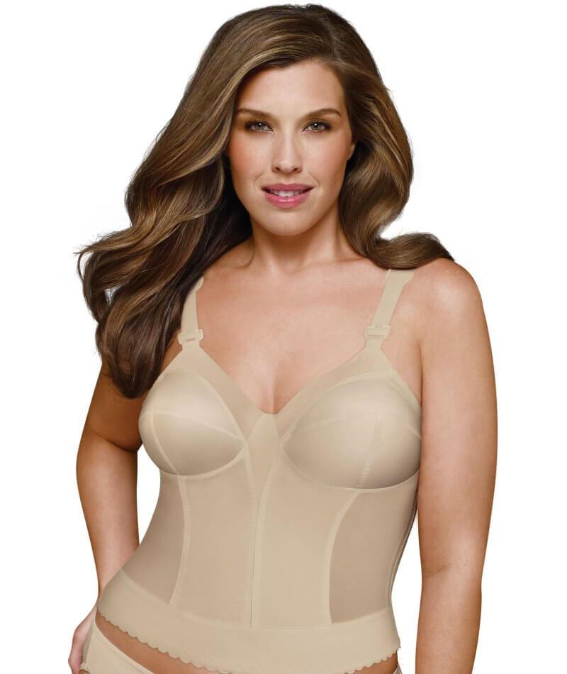Cathalem Longline Full Coverage Bra with Back and Side Support Wemon's Push  Up Bras(Beige,L)