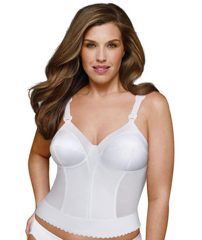 Exquisite Form Fully Back Close Longline Bra - White Bras 34C White