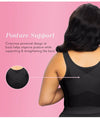 Exquisite Form Fully Front Close Wire-free Longline Posture with Lace Bra- Black Bras