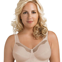 Exquisite Form Fully Cotton Soft Cup Wire-free Bra With Lace - Damask Neutral