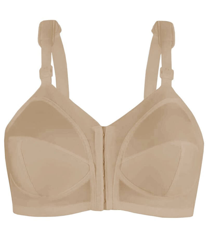 Exquisite Form Fully Front Close Wirefree Classic Support Bra Nude