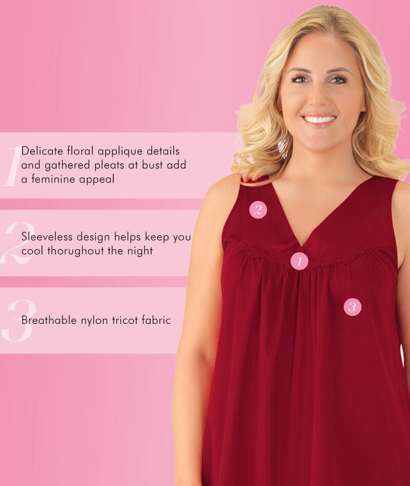 Exquisite Form Short Gown Plus - Sangria Sleep / Lounge