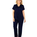 Exquisite Form Short Sleeve Pajamas - Navy