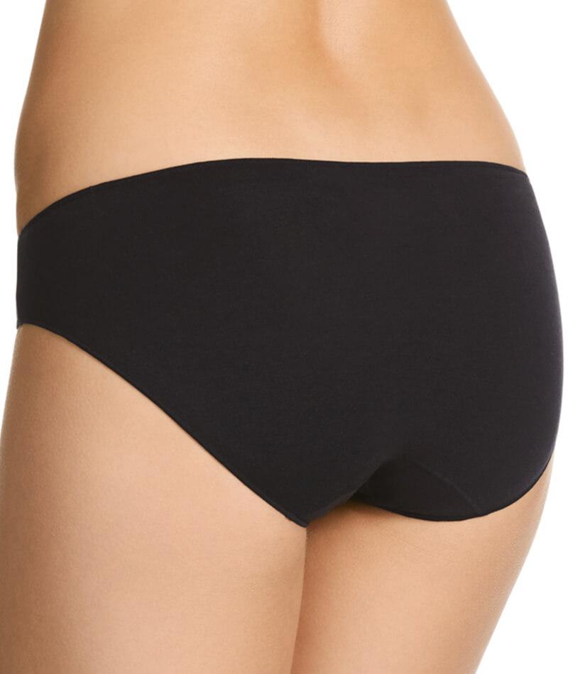 Jockey No Panty Line Promise Bamboo Natural Bikini - Black Knickers 4 