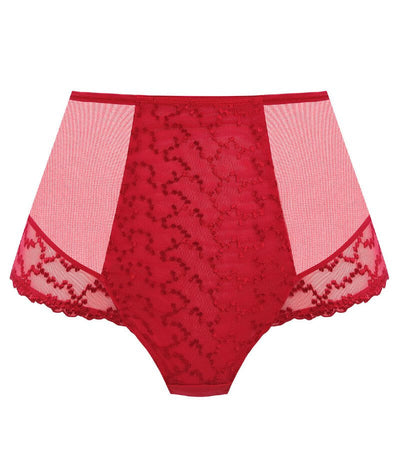 Fantasie Ana High Waist Brief - Red Knickers