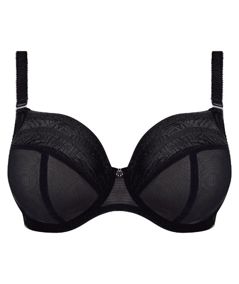 Fantasie Devote Underwire Side Support Plunge Bra - Black Bras