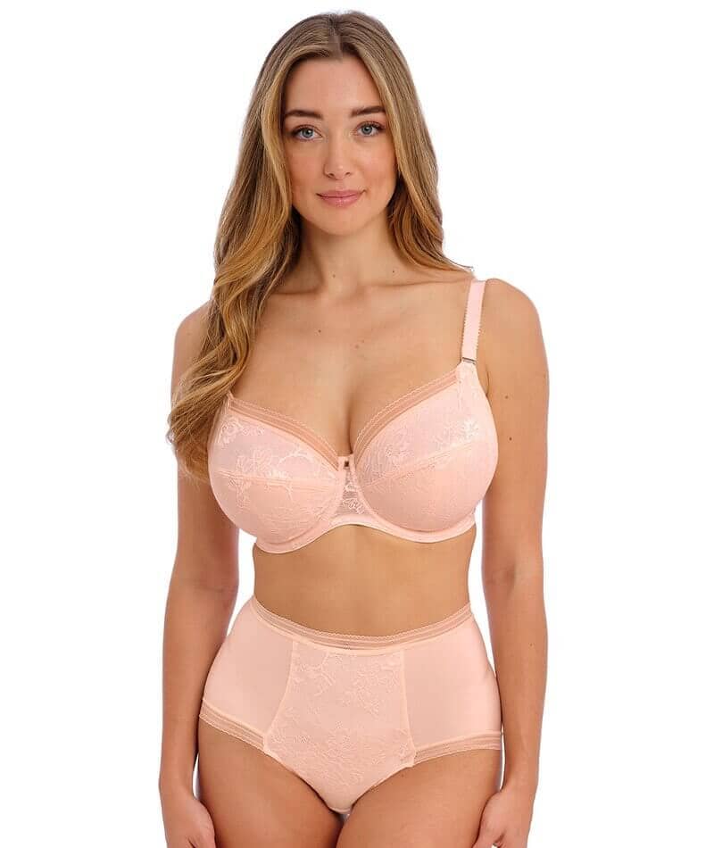 Fantasie Fusion Lace Underwire Full Cup Side Support Bra - Blush - Curvy  Bras