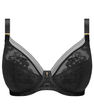 Fantasie Fusion Lace Underwire Padded Plunge Bra - Black Bras